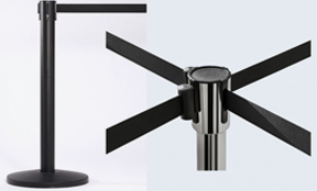 4 Way Connecting Retractable Belts Stanchion